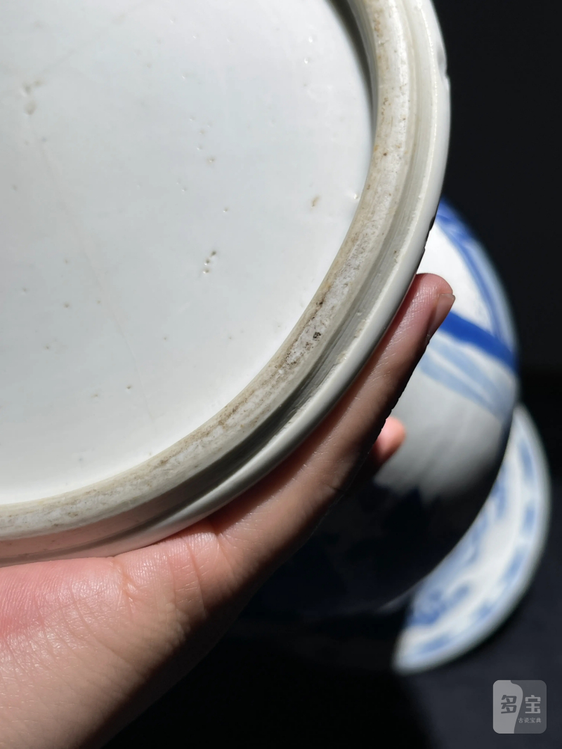 清康熙 青花人物纹凤尾尊 - 图15